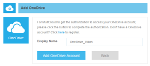 Add Your OneDrive Account