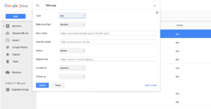 Google Drive offers a variety of methods to search with