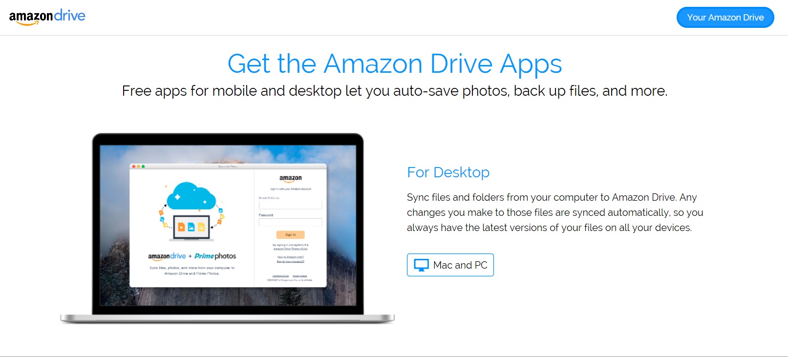 amazon drive desktop pc app
